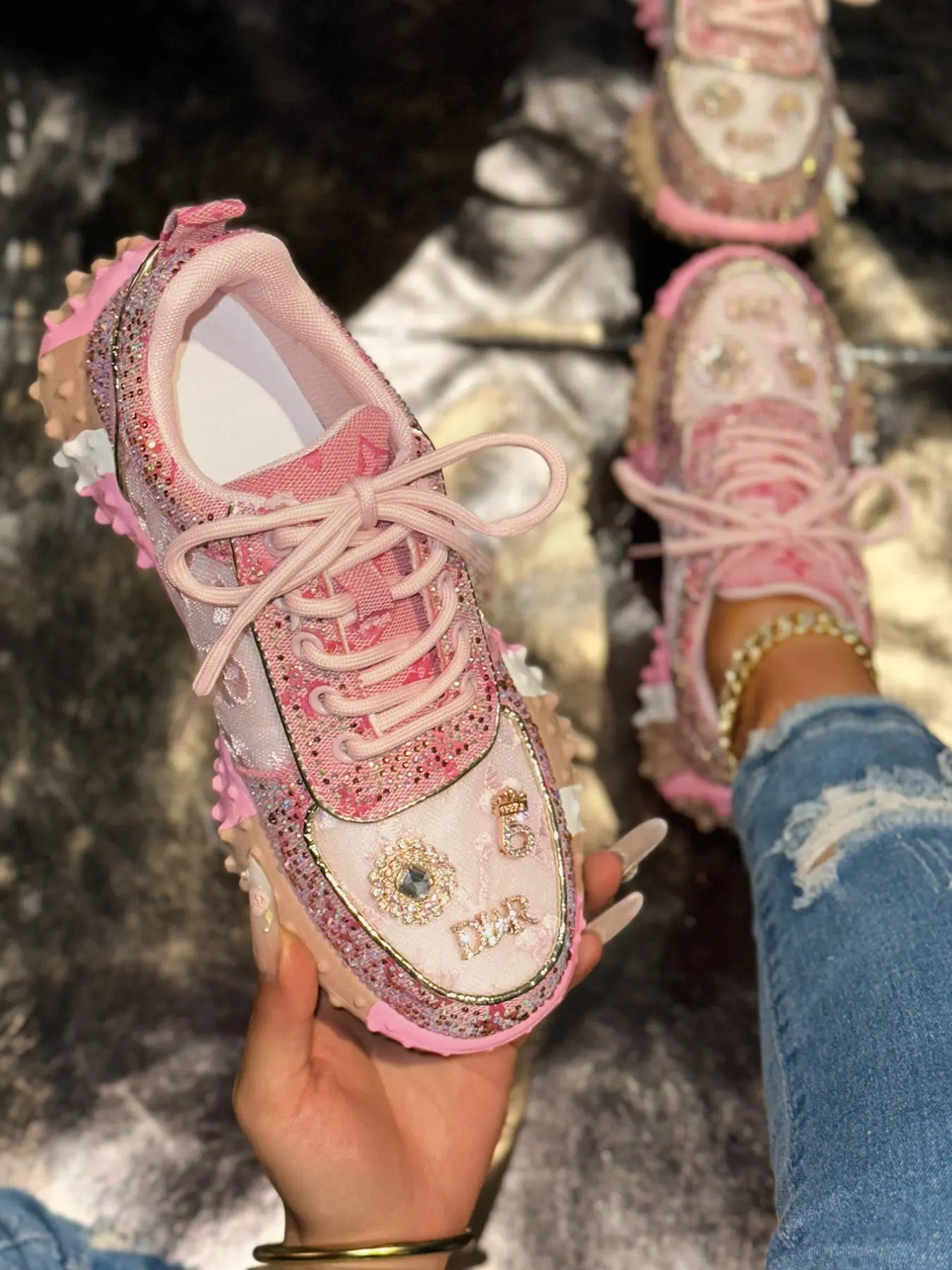 Women'S Trendy Colorblock Thick Sole Sport Shoes, Fashion Casual Sneakers, PU Material, Rubber Sole, All Seasons, Contemporary Style, Fashionable Sneakers