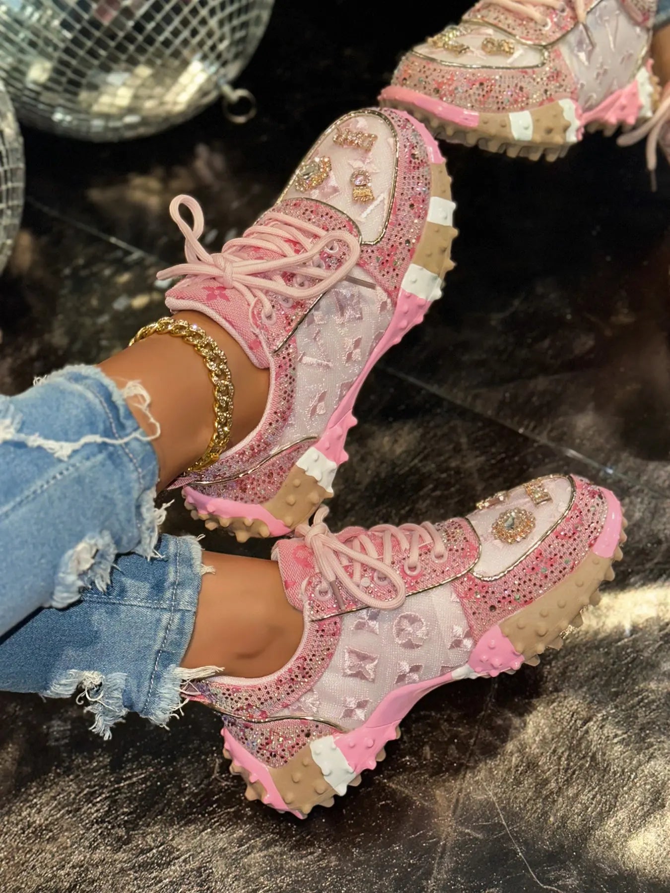 Women'S Trendy Colorblock Thick Sole Sport Shoes, Fashion Casual Sneakers, PU Material, Rubber Sole, All Seasons, Contemporary Style, Fashionable Sneakers