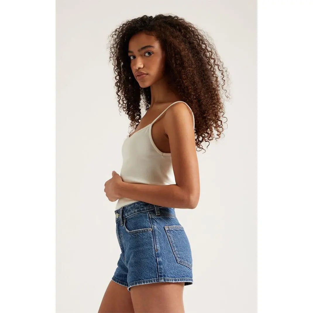 Pacsun Women'S Ivy High Waisted Festival Jean Shorts Indigo