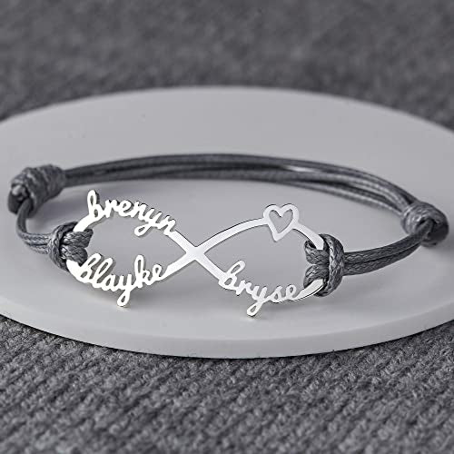 Infinity Bracelet the gift of showing LOVE: Couples Names, Mom, Dad, Daughter, Son, dog, cat...... Jewelry