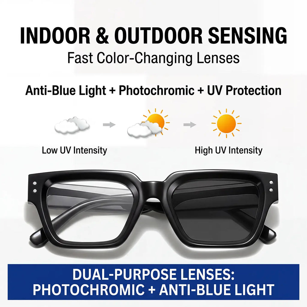 Original Design, Anti-Blue Light, Tinted Sunglasses with a Small Frame, Stylish and Trendy High-Quality Sunglasses Suitable for Both Men and Women, UV Protection and Sun Protection.