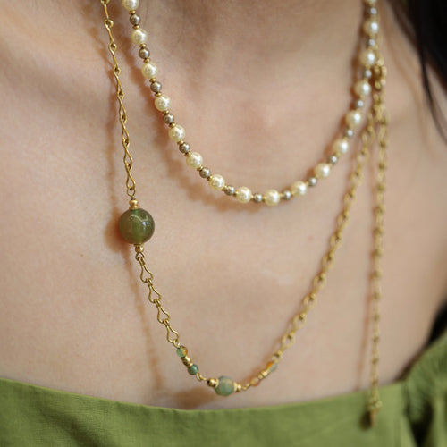 Élise Agate & Pearl Necklace