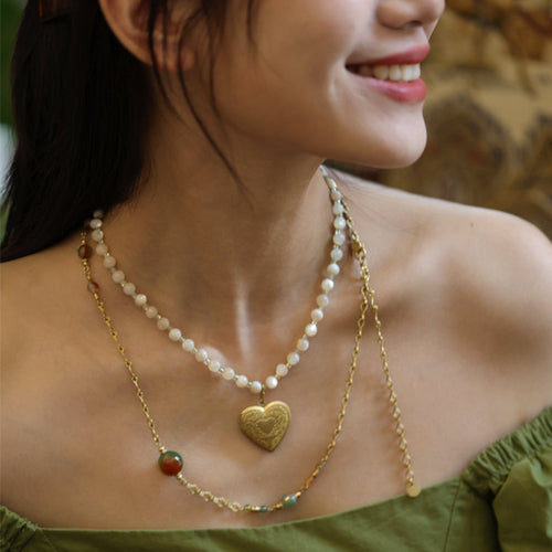 Élise Agate & Pearl Necklace