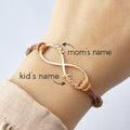 Infinity Bracelet the gift of showing LOVE: Couples Names, Mom, Dad, Daughter, Son, dog, cat...... Jewelry