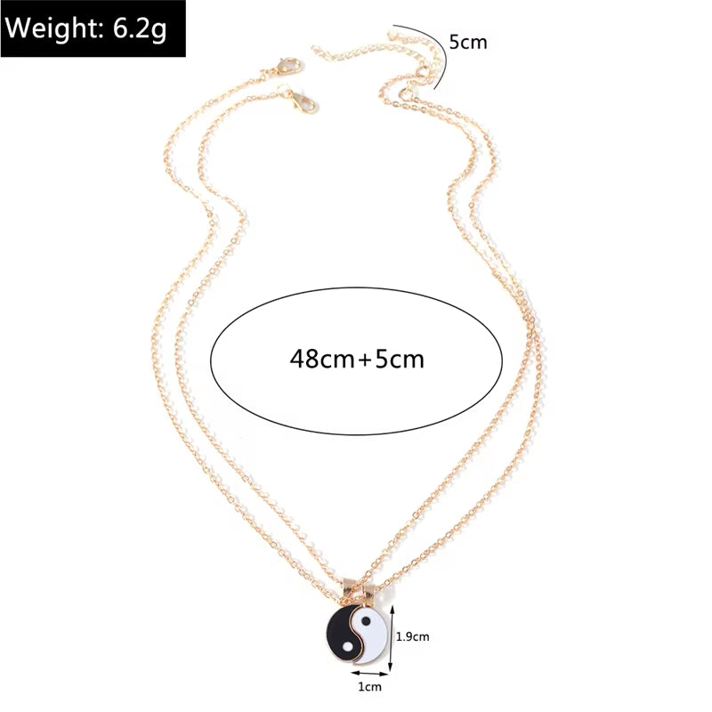 Fashion Yin Yang Tai Chi Necklace for Women Men Birthday Gift Best Friends Party Holiday Jewelry Gifts
